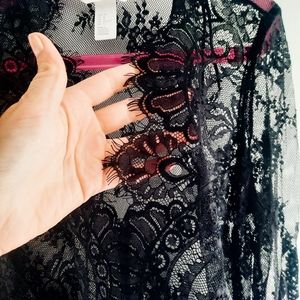 Lace Blouse, long-sleeved, size M